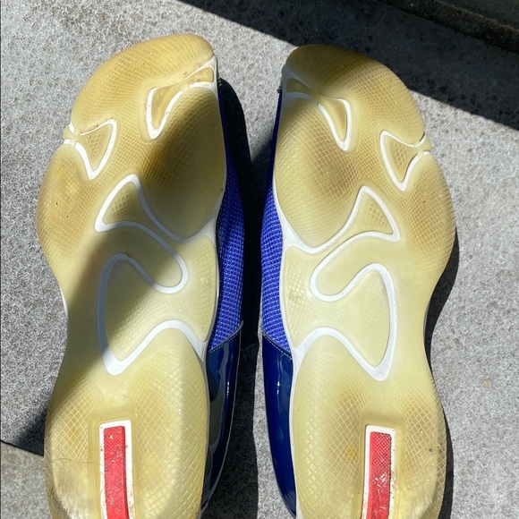 Prada Blue and White Women's Slip-On Shoes - Picture 6 of 10